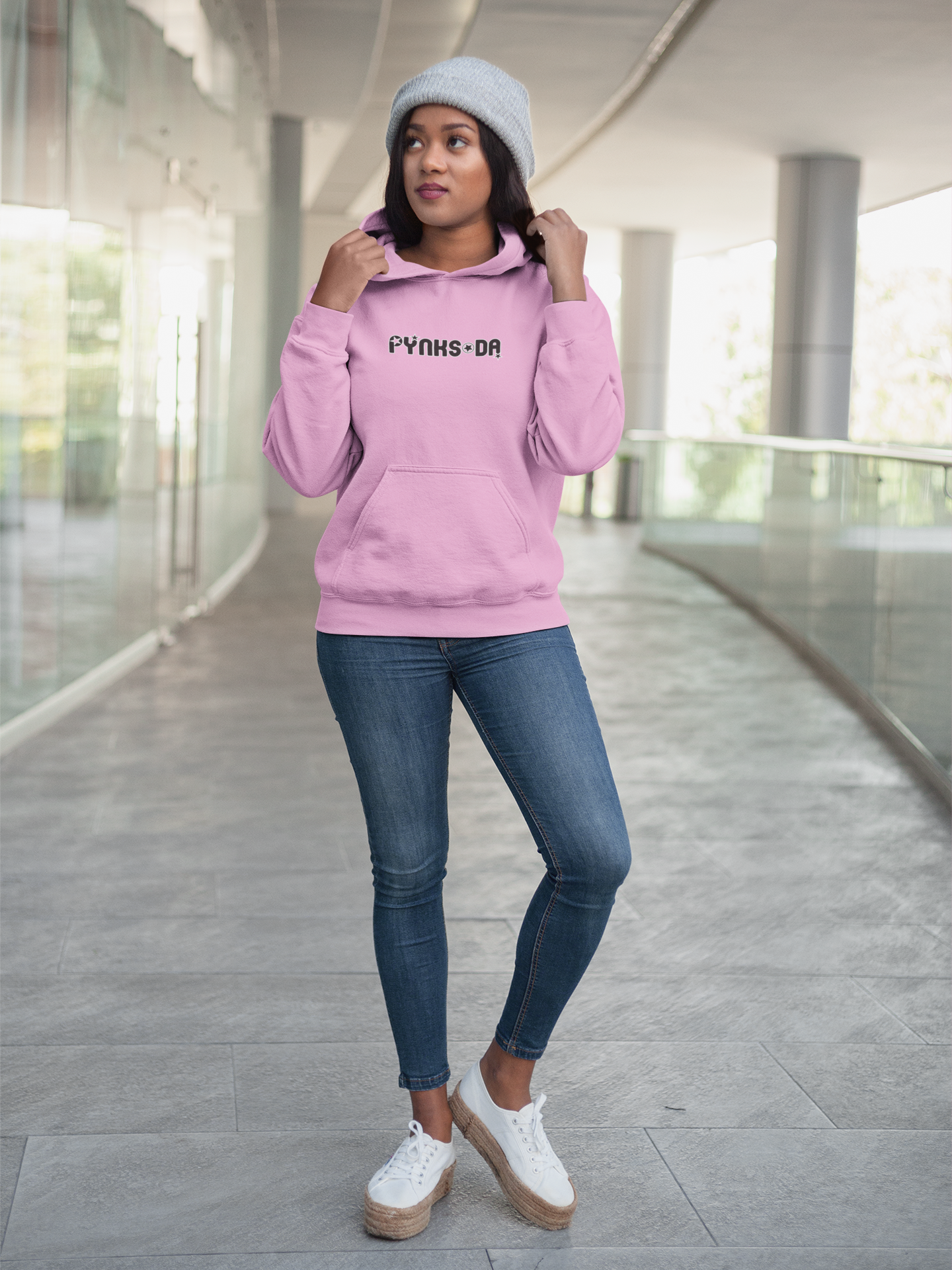 PYNKSODA Hoodie Pynk with Black lettering