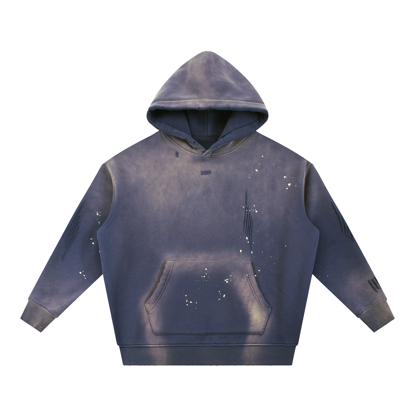 PYNKSODA Vintage Washed Frayed Fleece Hoodie