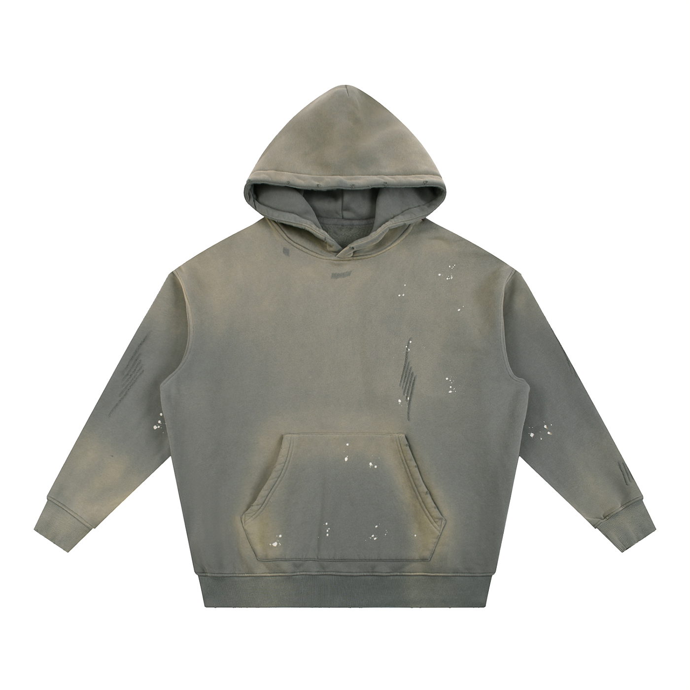 PYNKSODA Vintage Washed Frayed Fleece Hoodie